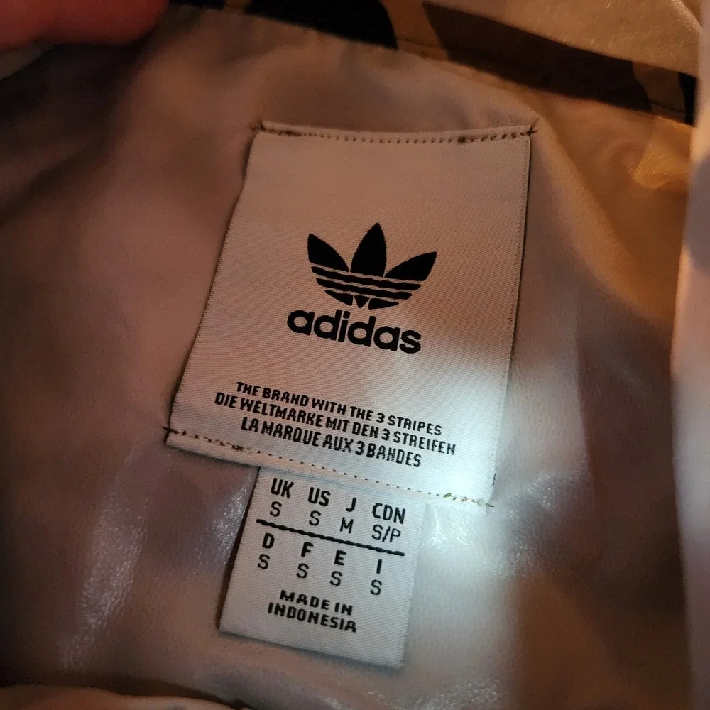 Adidas Jacket Men Small Duck Camo Windbreaker Water Resistant Black Skate Hoodie